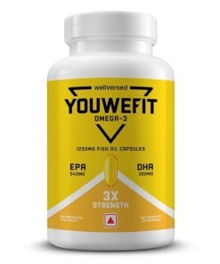 YouWeFit Omega-3 Fish Oil Capsules – 1250 mg, Triple Strength