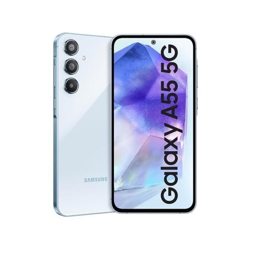 Samsung Galaxy A55 5G (Awesome Iceblue, 12GB RAM, 256GB Storage) | AI | Metal Frame | 50 MP Main Camera (OIS) | Super HDR Video| Nightography | IP67 | Corning Gorilla Glass Victus+ | sAMOLED Display